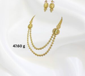 Gold Traditional Double-Layer Necklace Set